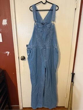 Fashion Nova Light Blue Denim Overalls